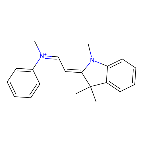 1,3,3-Trimethyl-2-[2-(methyl-phenyl-amino)-vinyl]-3H-indolium structure