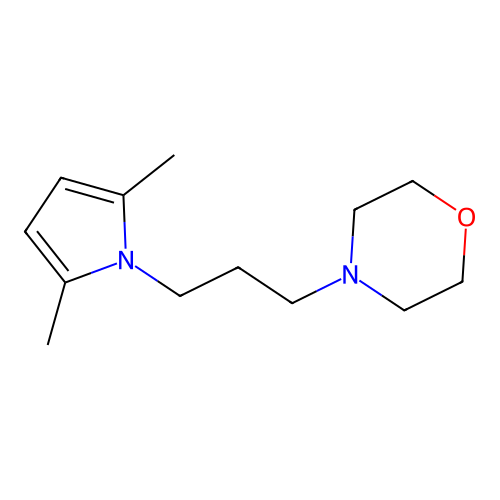 4-[3-(2,5-Dimethylpyrrol-1-yl)propyl]morpholine structure
