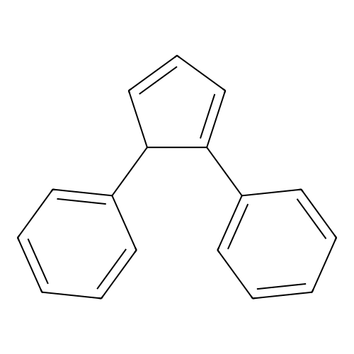 Benzene, 1,1'-(2,4-cyclopentadiene-1,2-diyl)bis- structure