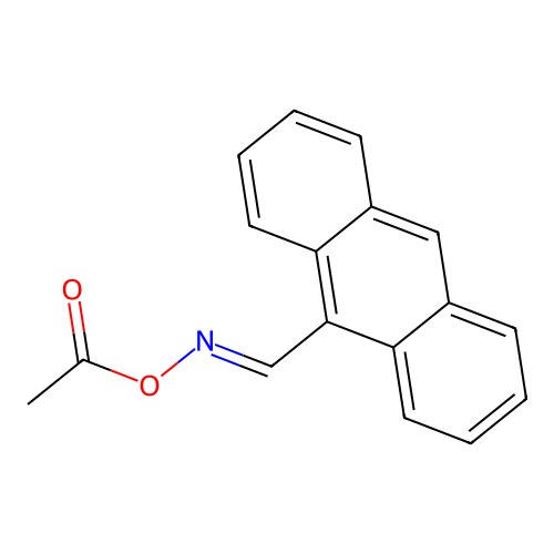 [(E)-anthracen-9-ylmethylideneamino] acetate structure