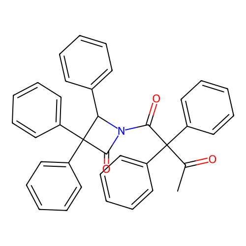 2-Azetidinone, 1-(1,3-dioxo-2,2-diphenylbutyl)-3,3,4-triphenyl- structure