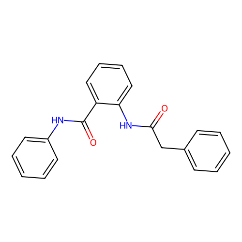 N-Phenyl-2-phenylacetylamino-benzamide structure