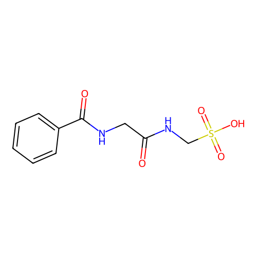 [(N-Benzoylglycyl)amino]methanesulfonic acid structure