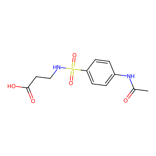 3-(4-Acetamidobenzenesulfonamido)propanoic acid structure