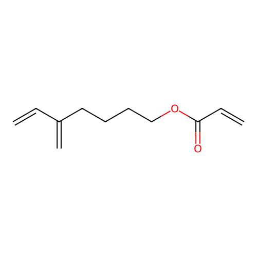 2-Propenoic acid, 5-methylene-6-heptenyl ester structure
