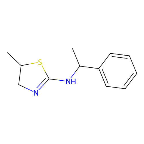5-methyl-N-(1-phenylethyl)-4,5-dihydro-1,3-thiazol-2-amine structure