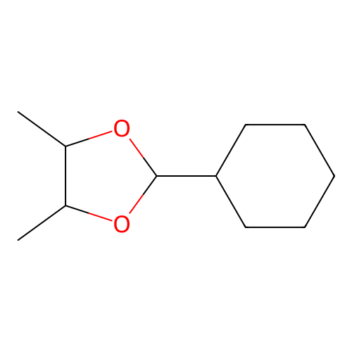 1,3-Dioxolane, 2-cyclohexyl-4,5-dimethyl- structure