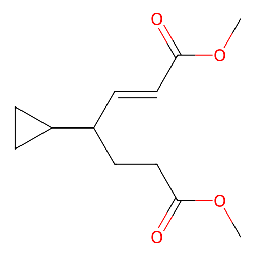 2-Heptenedioic acid, 4-cyclopropyl-, dimethyl ester, (E)- structure