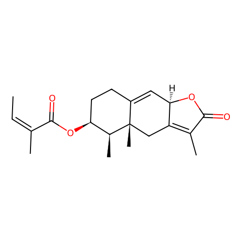3beta-Angeloyloxy-9-en-8-epi-eremophilenolide structure