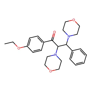 1-(4-Ethoxyphenyl)-2,3-dimorpholin-4-yl-3-phenylpropan-1-one structure