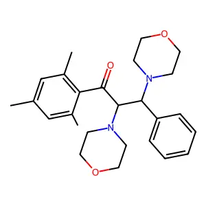 2,3-Dimorpholin-4-yl-3-phenyl-1-(2,4,6-trimethylphenyl)propan-1-one structure
