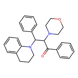 3-(3,4-Dihydroquinolin-1(2H)-yl)-2-(morpholin-4-yl)-1,3-diphenylpropan-1-one structure