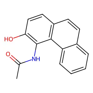 N-(3-hydroxyphenanthren-4-yl)acetamide structure