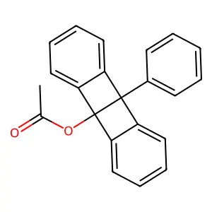 (8-Phenyl-1-tetracyclo[6.6.0.02,7.09,14]tetradeca-2,4,6,9,11,13-hexaenyl) acetate structure