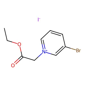 3-Bromo-1-(2-ethoxy-2-oxoethyl)pyridin-1-ium iodide structure