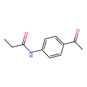 N-(4-acetylphenyl)propanamide structure