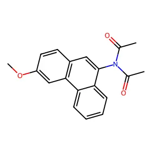 N-acetyl-N-(3-methoxyphenanthren-9-yl)acetamide structure