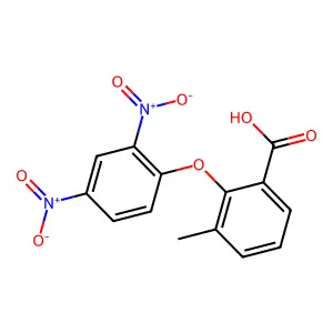 2-(2,4-Dinitrophenoxy)-3-methylbenzoic acid structure