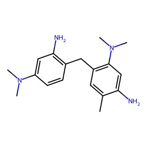 4-[[2-amino-4-(dimethylamino)phenyl]methyl]-3-N,3-N,6-trimethylbenzene-1,3-diamine structure