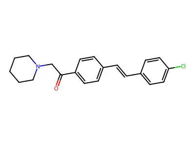 1-[4-[2-(4-Chlorophenyl)ethenyl]phenyl]-2-piperidin-1-ylethanone structure
