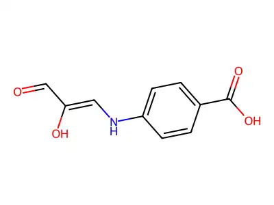 4-[(2-Hydroxy-3-oxoprop-1-enyl)amino]benzoic acid structure