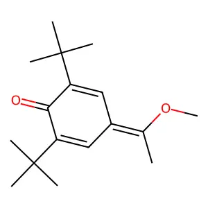 2,6-Di-tert-butyl-4-(1-methoxyethylidene)cyclohexa-2,5-dien-1-one structure