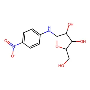 L-Arabinosylamine, N-(4-nitrophenyl)- structure