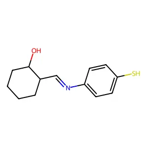 2-[(4-Sulfanylphenyl)iminomethyl]cyclohexan-1-ol structure