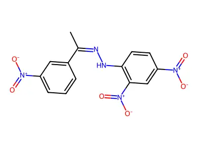 2,4-dinitro-N-[1-(3-nitrophenyl)ethylideneamino]aniline structure