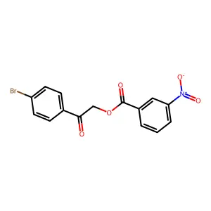 2-(4-bromophenyl)-2-oxoethyl 3-nitrobenzoate structure