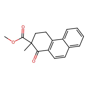 Methyl 2-methyl-1-oxo-1,2,3,4-tetrahydrophenanthrene-2-carboxylate structure