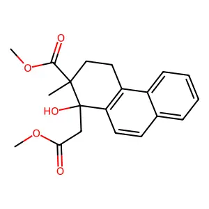 methyl 1-hydroxy-1-(2-methoxy-2-oxoethyl)-2-methyl-3,4-dihydrophenanthrene-2-carboxylate structure