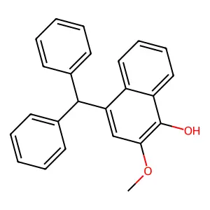 4-Benzhydryl-2-methoxynaphthalen-1-ol structure