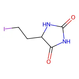 5-(2-Iodoethyl)imidazolidine-2,4-dione structure