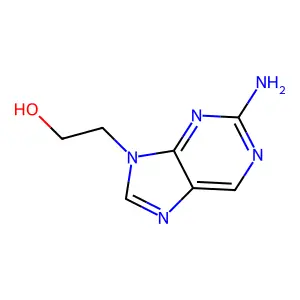 2-(2-Aminopurin-9-yl)ethanol structure