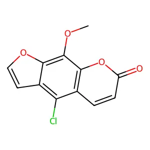 4-Chloro-9-methoxy-7H-furo(3,2-g)chromen-7-one structure