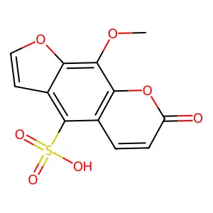 9-Methoxy-7-oxo-7H-furo(3,2-g)chromene-4-sulfonic acid structure