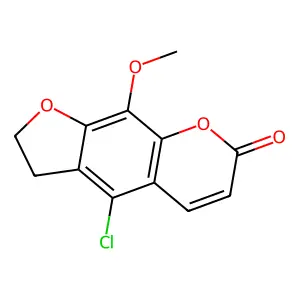 4-Chloro-9-methoxy-2,3-dihydro-7H-furo(3,2-g)chromen-7-one structure