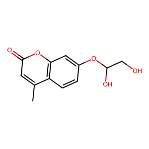 7-(1,2-Dihydroxyethoxy)-4-methyl-2H-1-benzopyran-2-one structure