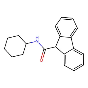 N-cyclohexyl-9H-fluorene-9-carboxamide structure