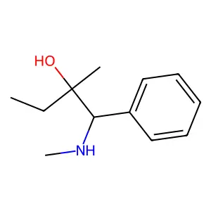 2-Methyl-1-(methylamino)-1-phenylbutan-2-ol structure