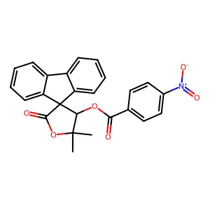 (2',2'-Dimethyl-5'-oxospiro[fluorene-9,4'-oxolane]-3'-yl) 4-nitrobenzoate structure