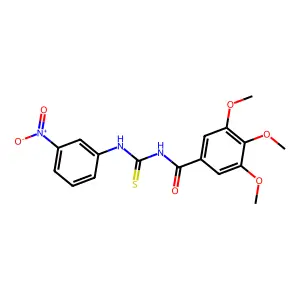 Benzamide, 3,4,5-trimethoxy-N-[[(3-nitrophenyl)amino]thioxomethyl]- structure