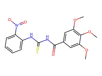 3,4,5-trimethoxy-N-[(2-nitrophenyl)carbamothioyl]benzamide structure