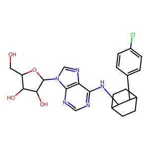 N(6)-(2-(4-Chlorophenyl)bicyclo(2.2.2.)-octyl)(3)-adenosine structure