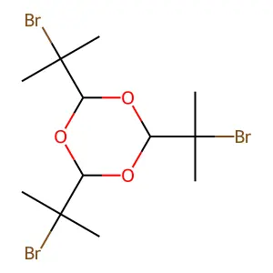 2,4,6-Tris(2-bromopropan-2-yl)-1,3,5-trioxane structure