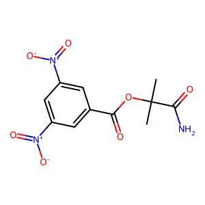 1-Amino-2-methyl-1-oxopropan-2-yl 3,5-dinitrobenzoate structure