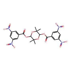 [5-(3,5-dinitrobenzoyl)oxy-3,3,6,6-tetramethyl-1,4-dioxan-2-yl] 3,5-dinitrobenzoate structure
