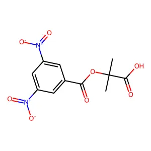 2-(3,5-Dinitrobenzoyl)oxy-2-methylpropanoic acid structure