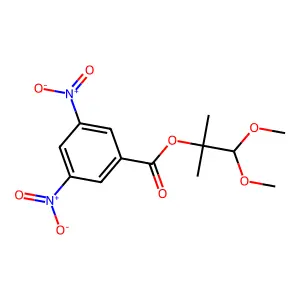 1,1-Dimethoxy-2-methylpropan-2-yl 3,5-dinitrobenzoate structure